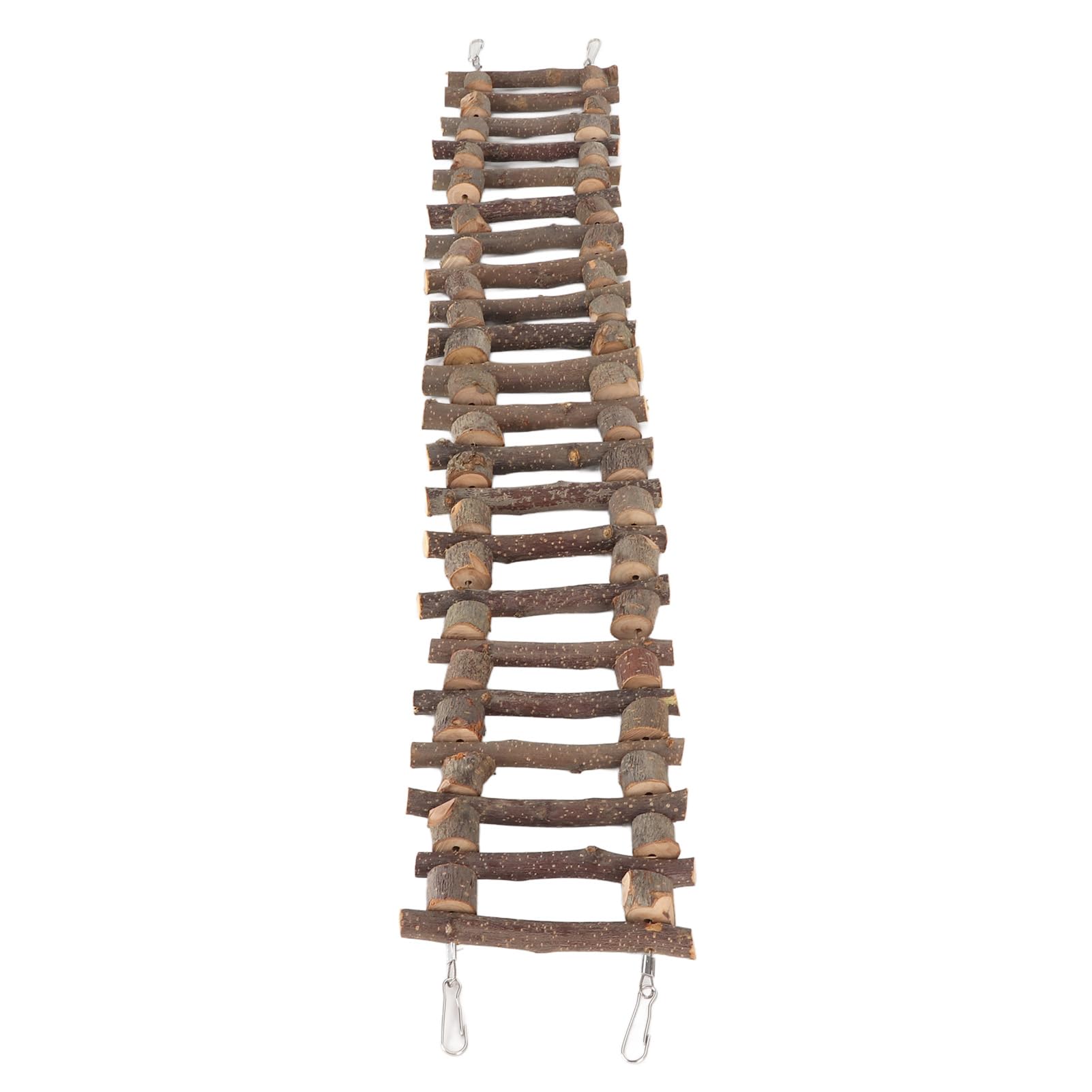 Pssopp Ponte a Scala in Legno per Uccelli, Ponte a Scala in Legno Flessibile Lungo e Durevole per Topo Pappagallo Criceto (70 Centimetri)