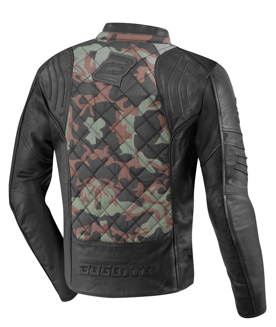 Bogotto Radic Motorrad Leder-/Textiljacke, schwarz, S