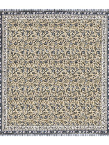 Image of 300 TC 100% Pure Cotton Bedsheet for Double Bed King Size (90x108) inch, Jaipuri Print Double Bedsheet Cotton with 2 Pillow Covers, Sanganeri Printed Flat Bed Cover