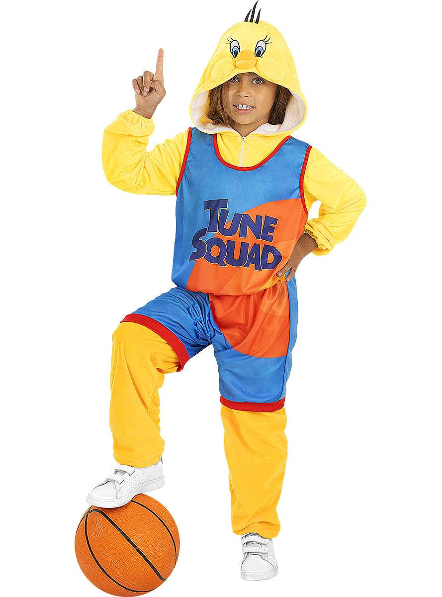 Funidelia | Costume Titti Space Jam - Looney Tunes per bambino Cartoni Animati - Costume per Bambini e accessori per Feste, Carnevale e Halloween - Giallo