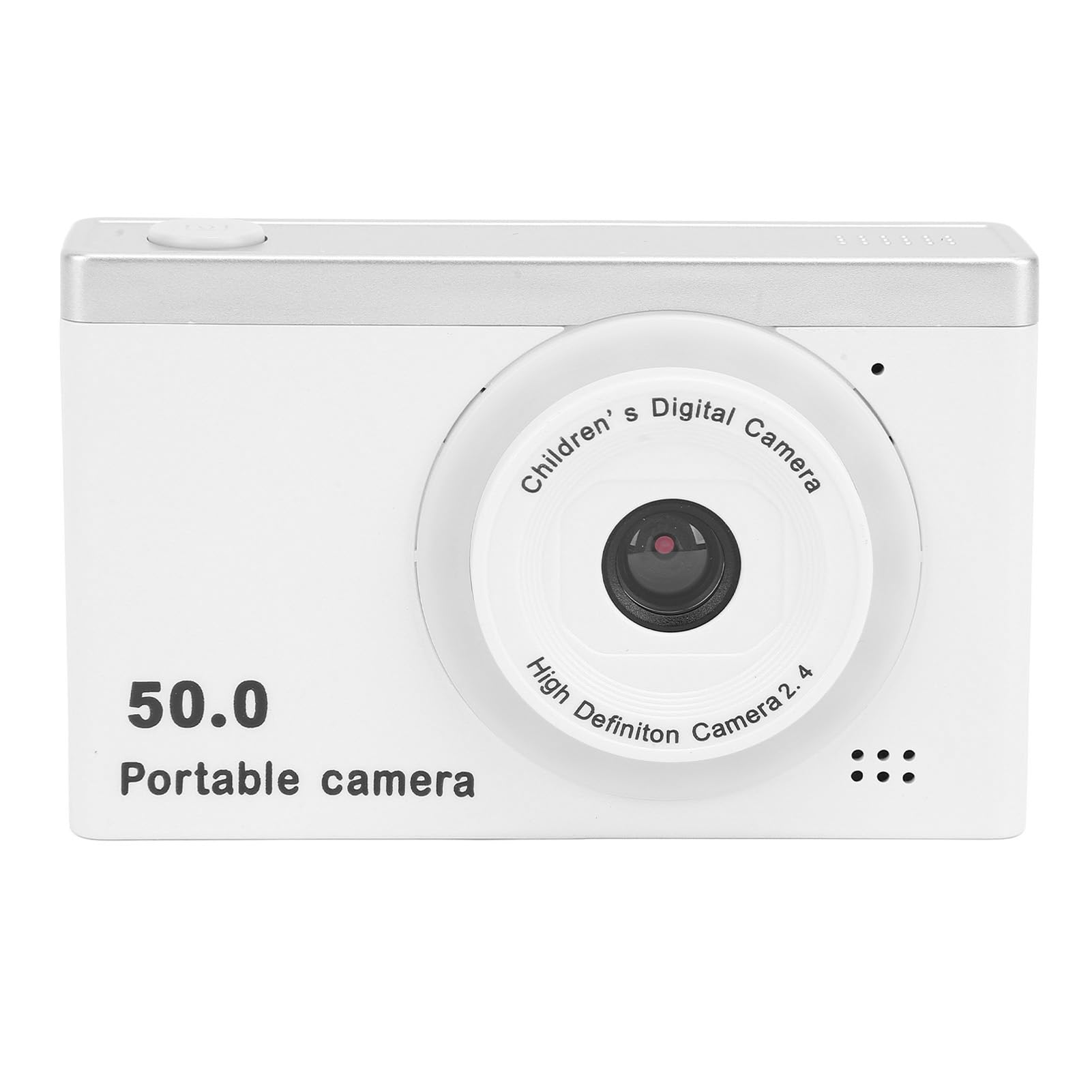GOWENIC Digital Camera, HD 1080P Camera, 50MP Vlogging Camera with 8X Zoom, Front Rear Dual Cameras, 2.4 Inch Screen Compact Camera for Boys Girls Kids Teens (White)