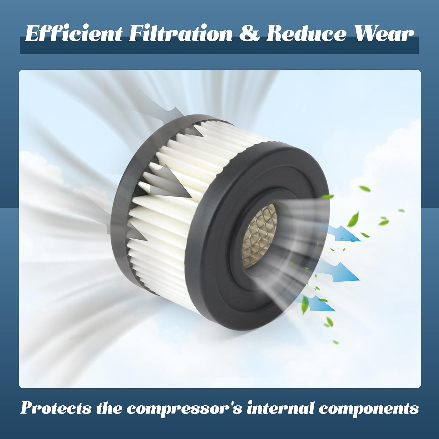 2 Pcs 70243712 Compressor Filter Element Compatible with Ingersoll-Rand 1WF72 4YW07 SS3
