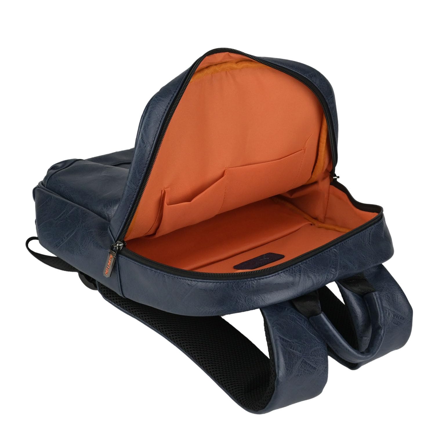 No Limits Zaino Porta PC/Laptop Uomo e Donna in PU, Impermeabile con Fodera Arancione, Ideale per Ufficio, Università e Viaggio, Blu