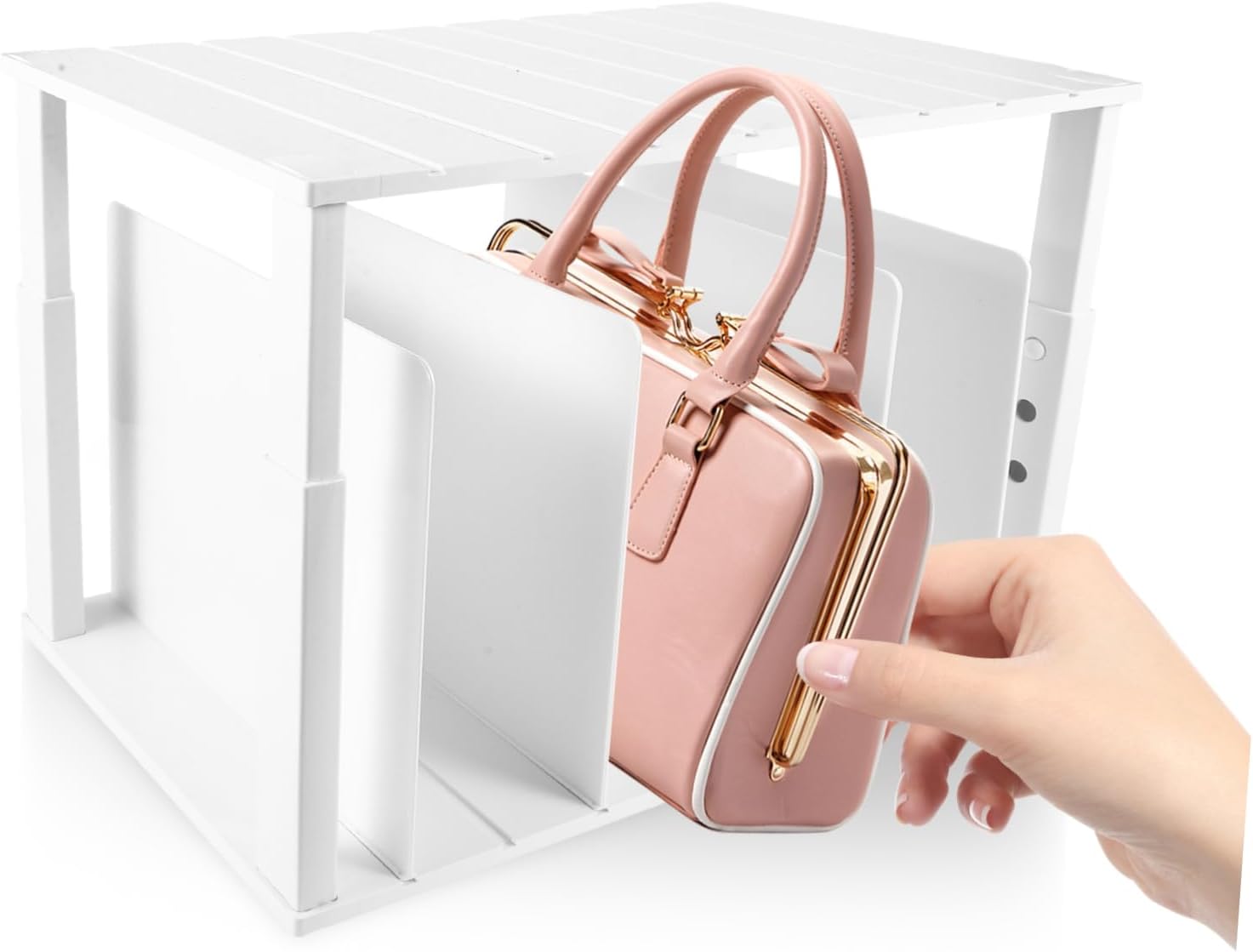 Closet Organizers Storage Bag Organizer Shelf Purse Bookshelf Bookend Holder Book Storage Rack for Bags Handbags