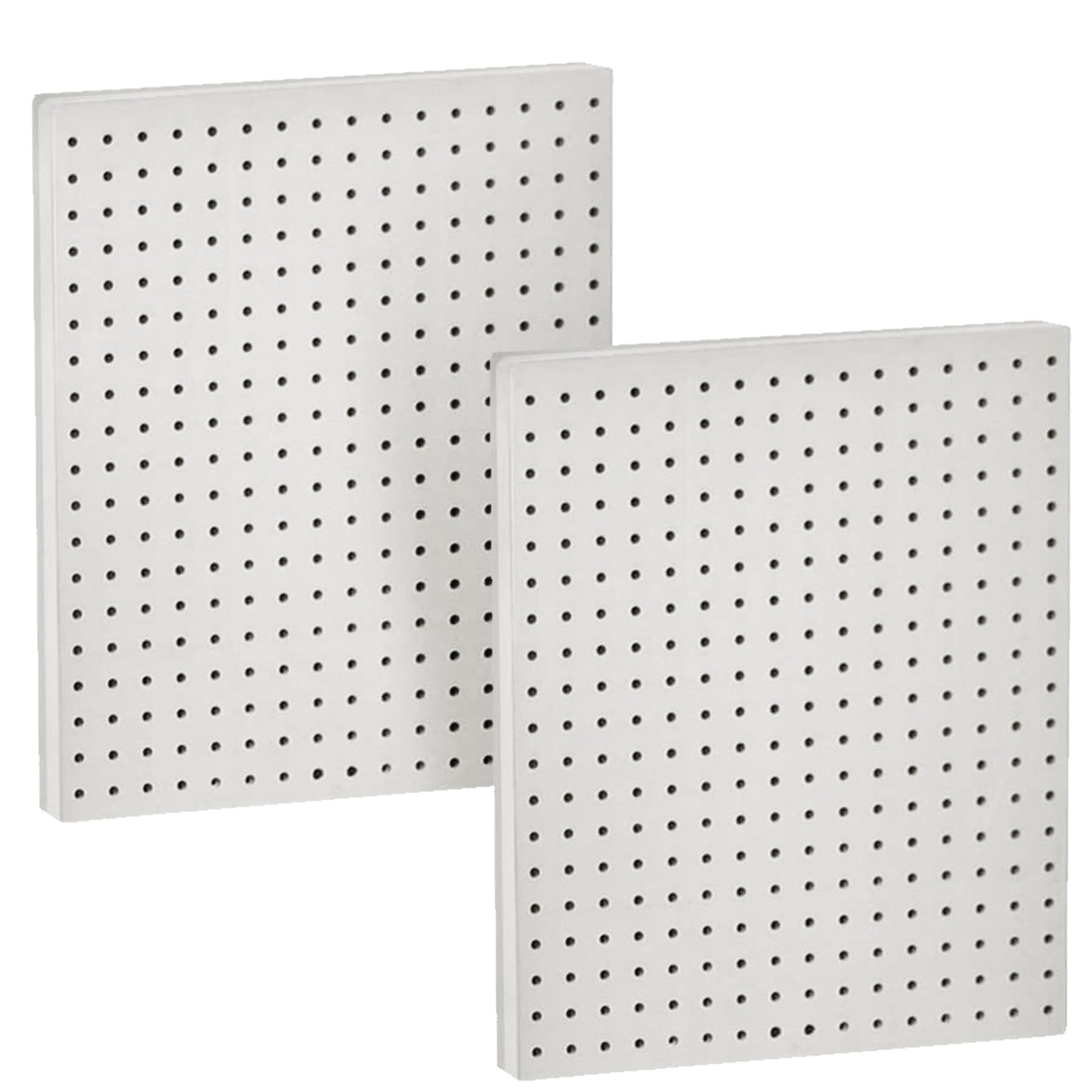 Azar Displays 771620-WHT Plastic Pegboard for Wall Organization - Garage Tool Organizer Wall Mount (Pack of 2) - 1-Sided Durable Wall Panel Organizer