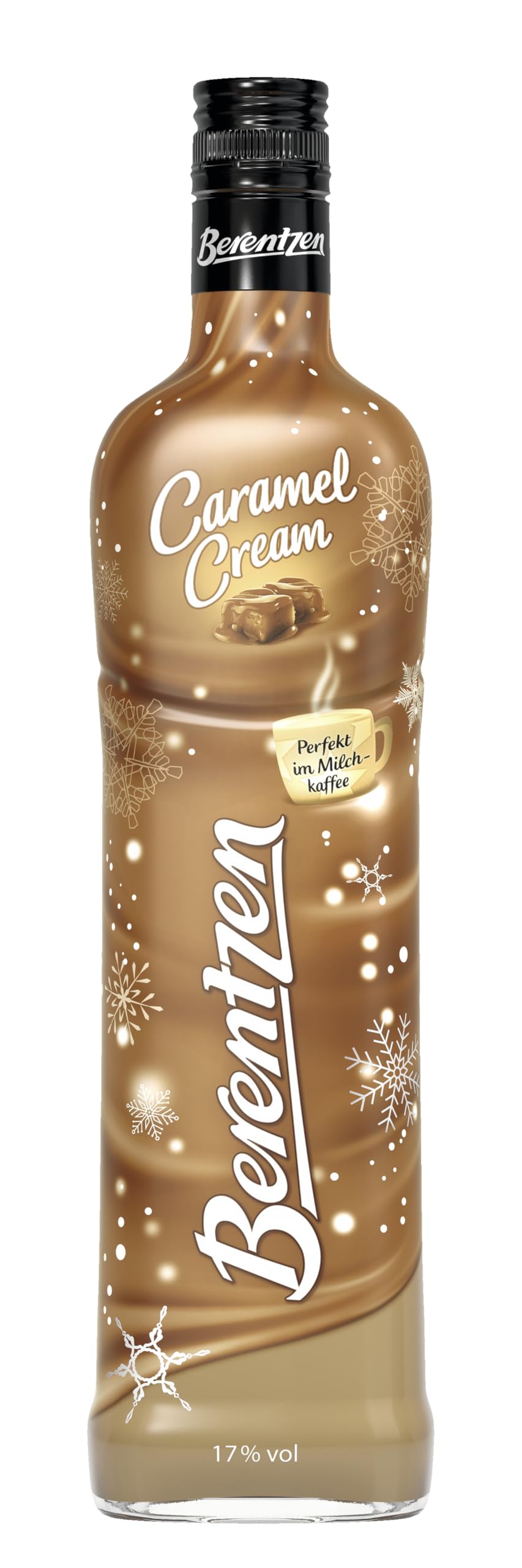 Berentzen | Caramel Cream | Der vollmundigen Geschmack von Karamell und zarter Creme | Pur, auf Eis oder im Milchkaffee | 0,7L | 17% Vol.