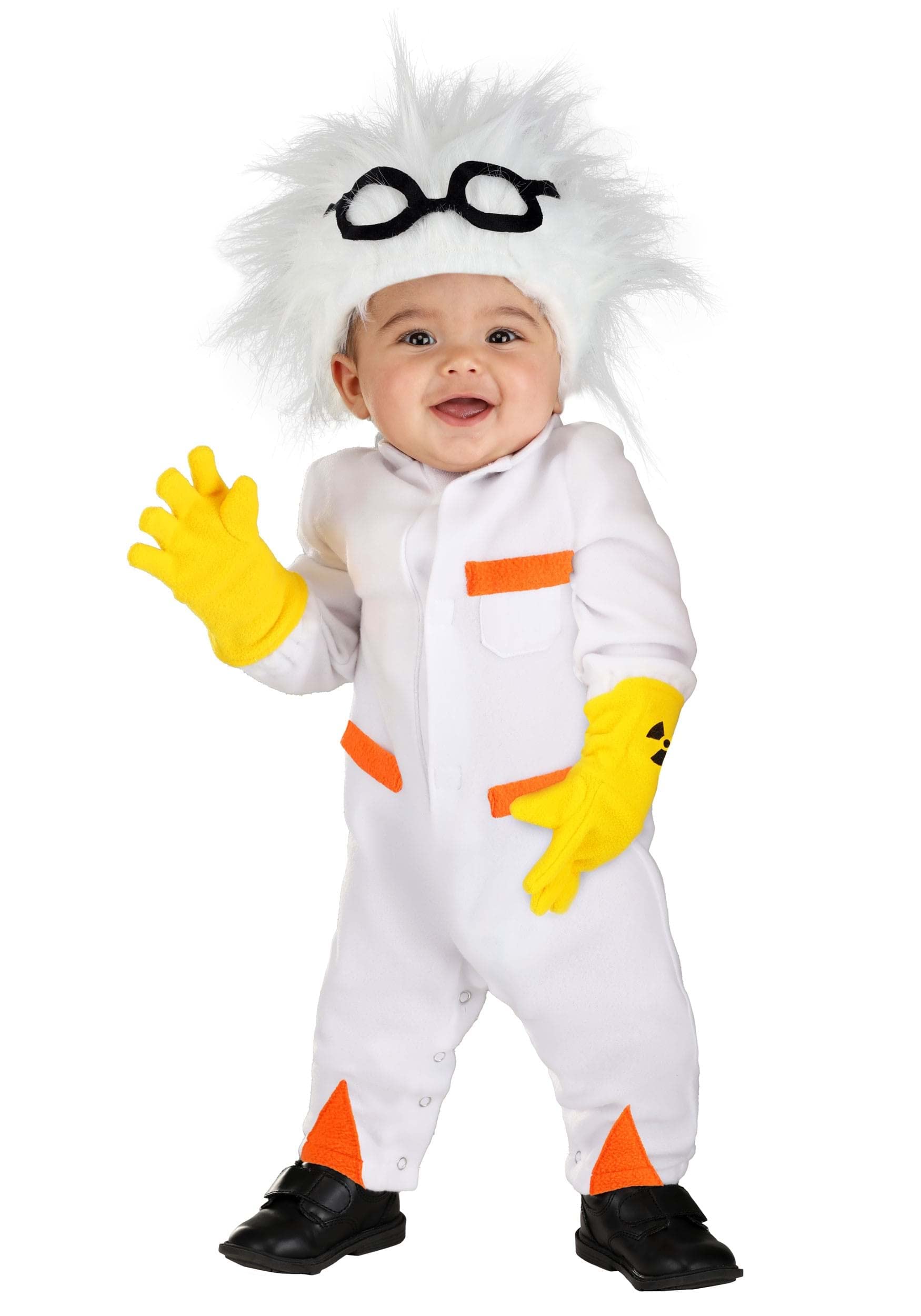 Doc Brown Baby Costume - Jumpsuit, Gloves, Wig - Back to the Future