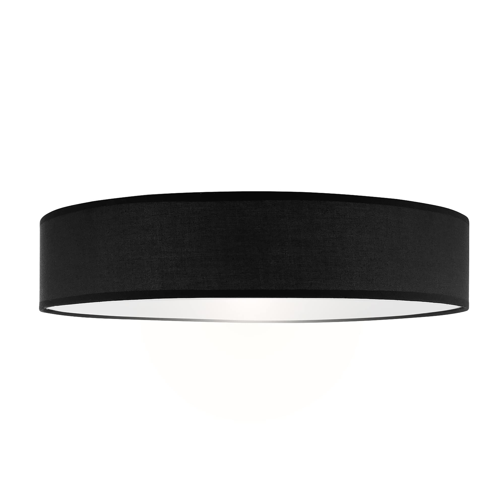 Smartwares IDE-60044 Lámpara de techo, pantalla de tela de 50 cm de diámetro, cuatro apliques con casquillos E27, compatible con bombillas de hasta 18 W, Iluminación de Interior, IP20, Negro