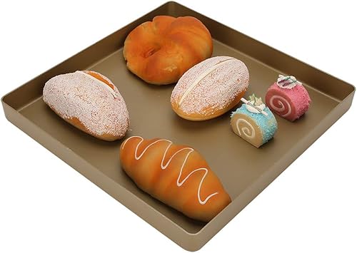 Bandeja para horno de horno de 11 x 11 x 1.2 pulgadas, bandeja cuadrada antiadherente, revestimiento antiadherente, utensilios para hornear para