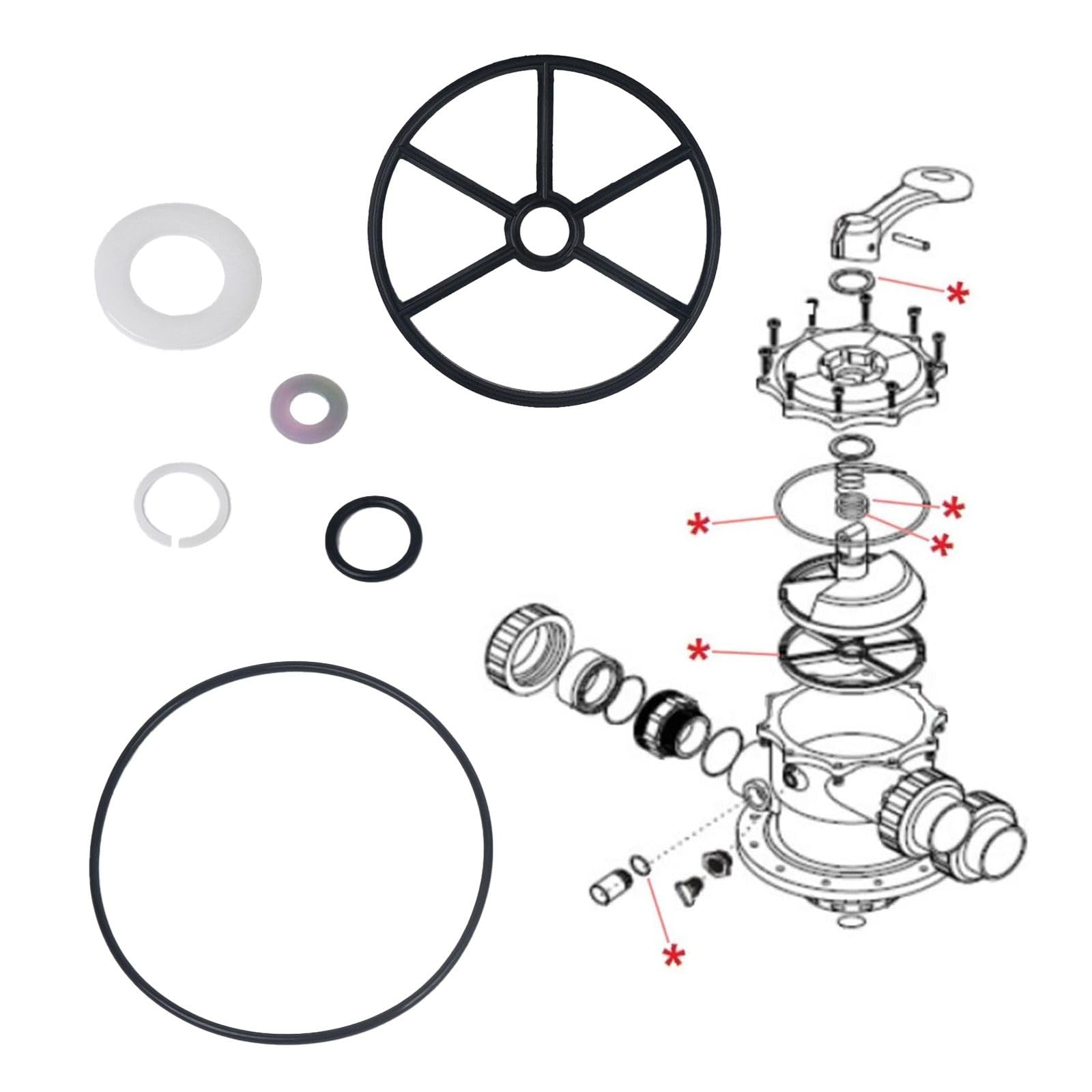Amazon.com: Vario-Flo Pool Sand Filter Parts Spider Gasket Kit for