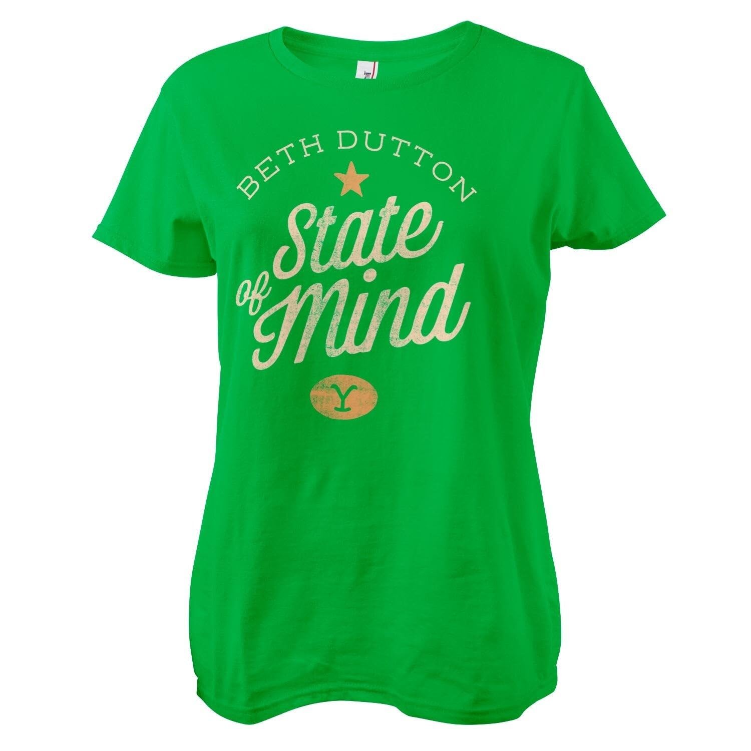 Yellowstone Officially Licensed Beth Dutton State of Mind Women T-Shirt (Green), Medium