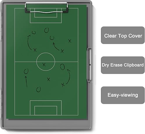Miniatura 5 de Hongri Portapapeles con almacenamiento, carpeta gris de 8.5 x 11 pulgadas, apertura lateral de enfermería, resistente con doble compartimento,