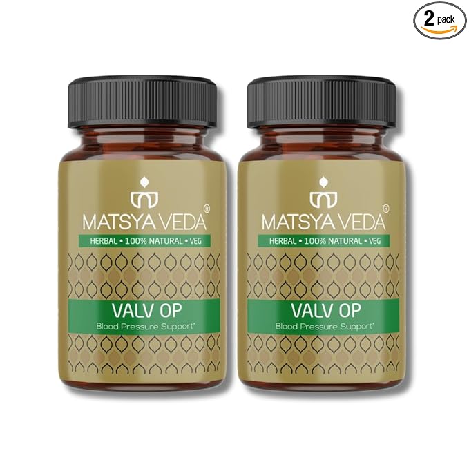MatsyaVeda Herbals: ValvOp|Improves Cholesterol & High Blood Pressure|10+ Ayurvedic