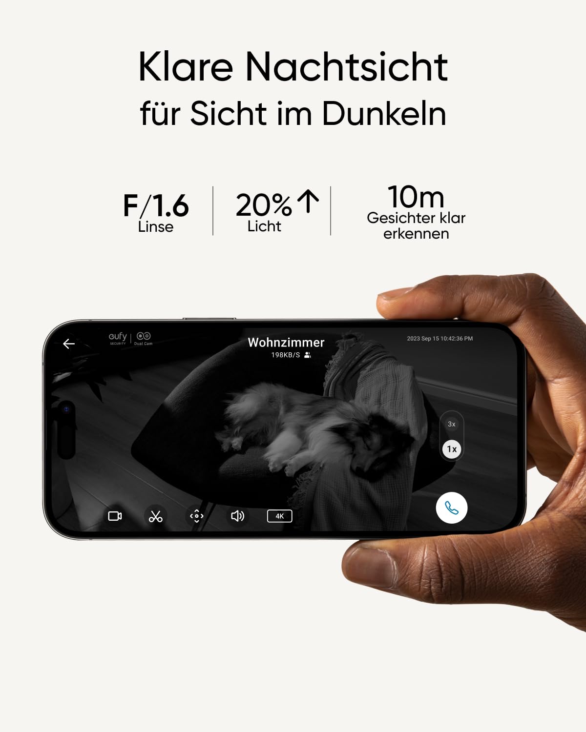 eufy S350 Indoor Security Cam,eufy Smart DisplayDual Kameras, 4K, Überwachungskamera innen mit 8× Zoom und 360° PTZ, K.I