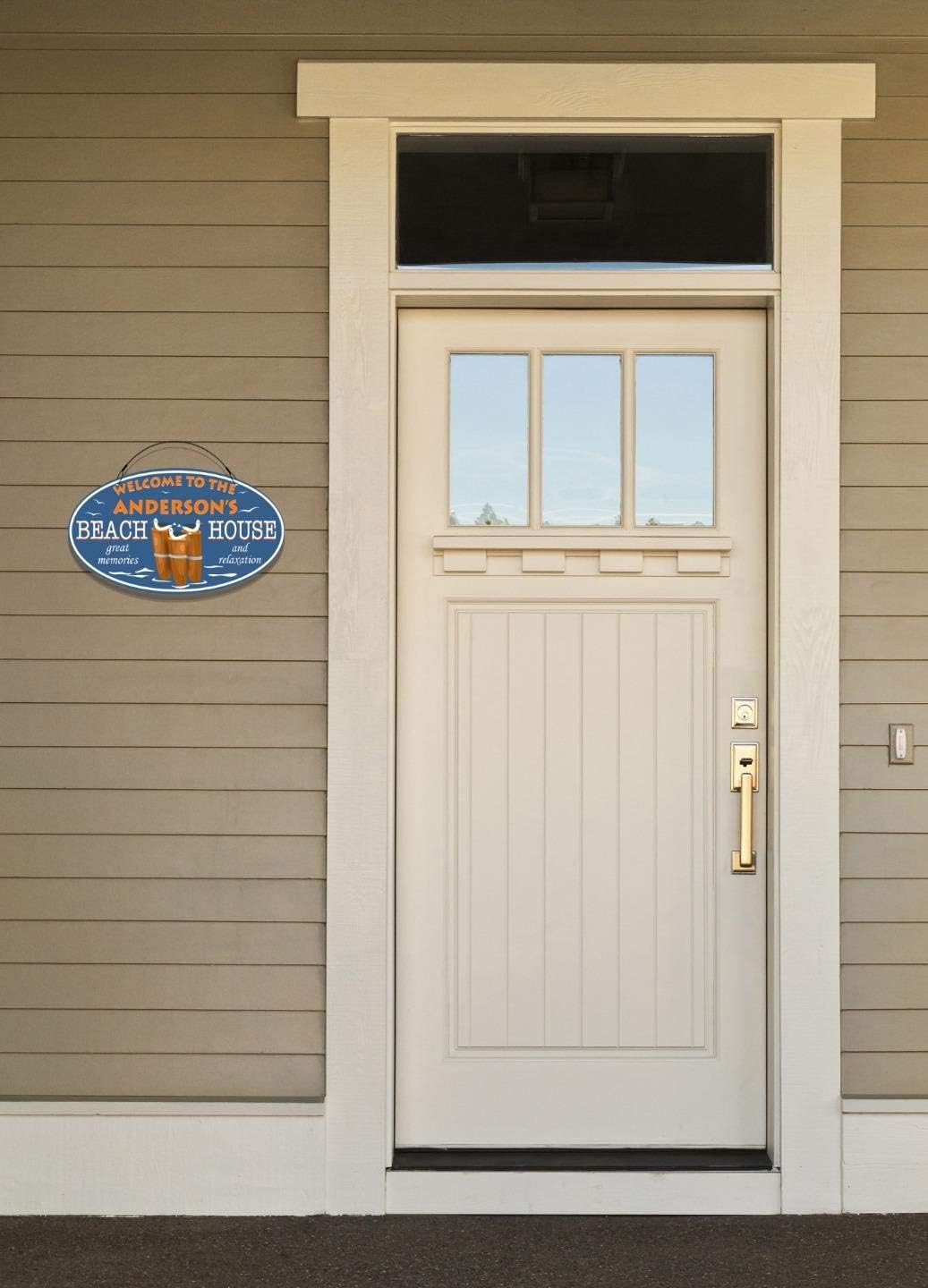 Beach House Seagulls Themed Large Size Welcome Sign