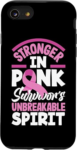 iPhone SE (2020)  7  8 Concientización sobre el cáncer de mama más fuerte en estuche rosa