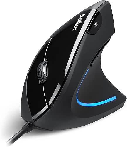 Perixx PERIMICE-513 Wired Ergonomic Vertical Mouse - 6 Buttons with