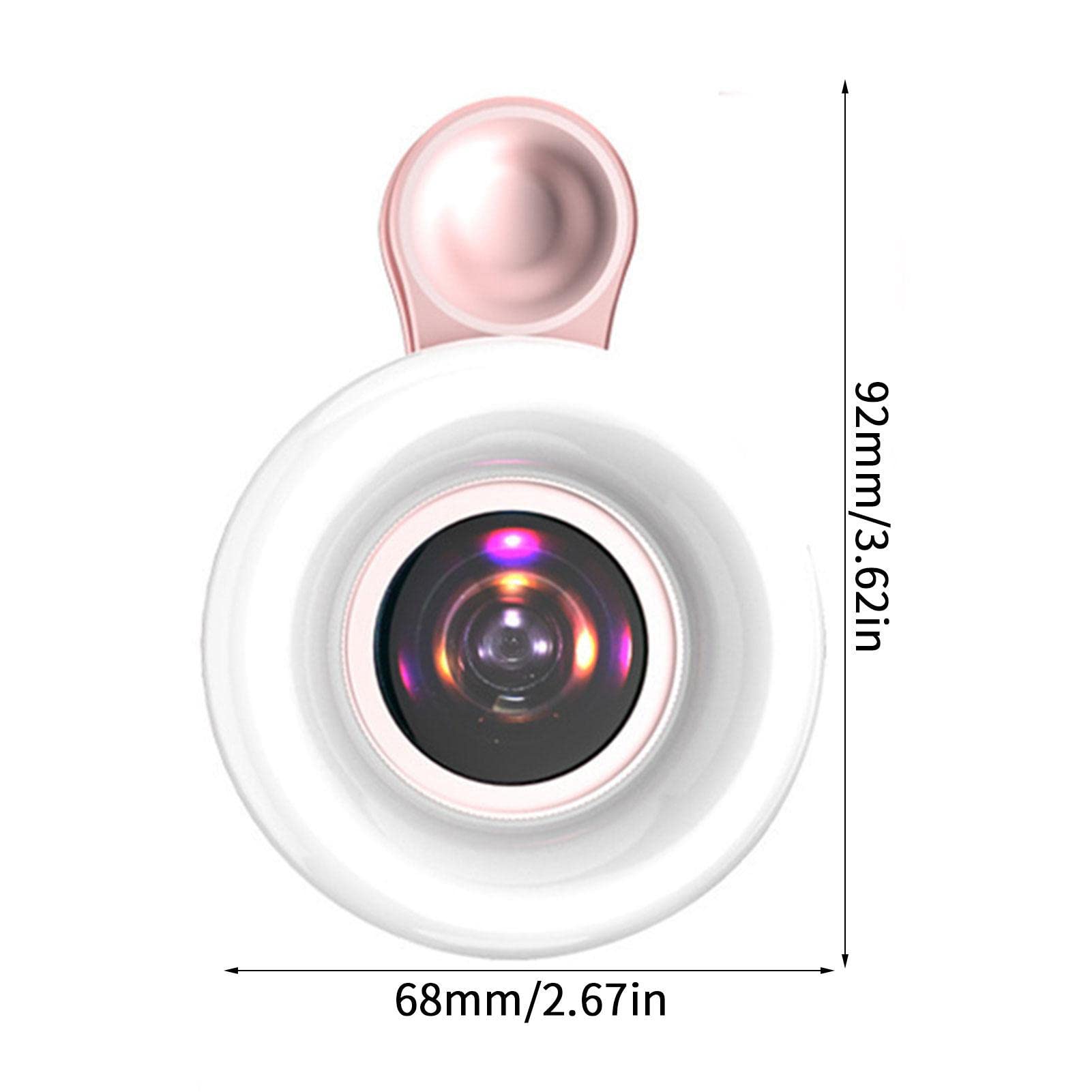 JINGLING Kit di lenti per fotocamera del telefono, obiettivo clip regolabile, obiettivo del telefono con obiettivo macro con LED, luce di riempimento dimmerabile multiuso, per Smart Phone Selfie Live JINGLING Kit di lenti per fotocamera del telefono, obiettivo clip regolabile, obiettivo del telefono con obiettivo macro con LED, luce di riempimento dimmerabile multiuso, per Smart Phone Selfie Live