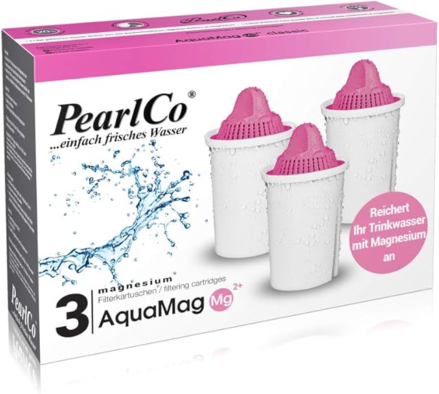 PearlCo - AquaMag Classic Pack 3 wkłady filtrujące z magnezem pasuje do Brita Classic