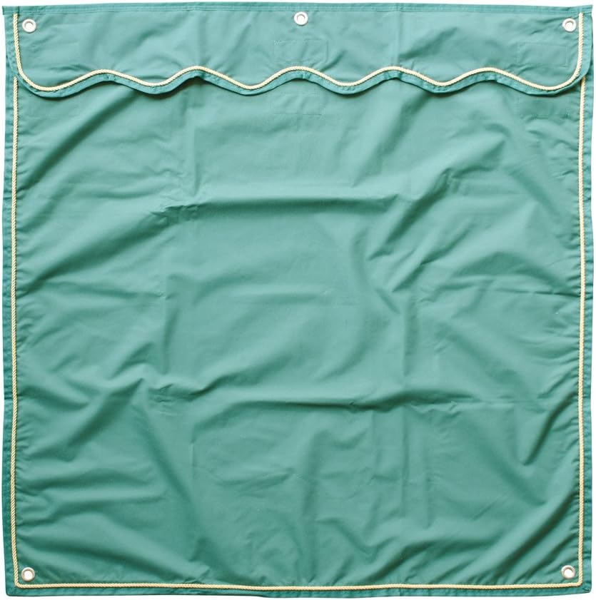 Umbria Riding Box Short in cordura Curtain with Border and Trimmings., bordeaux