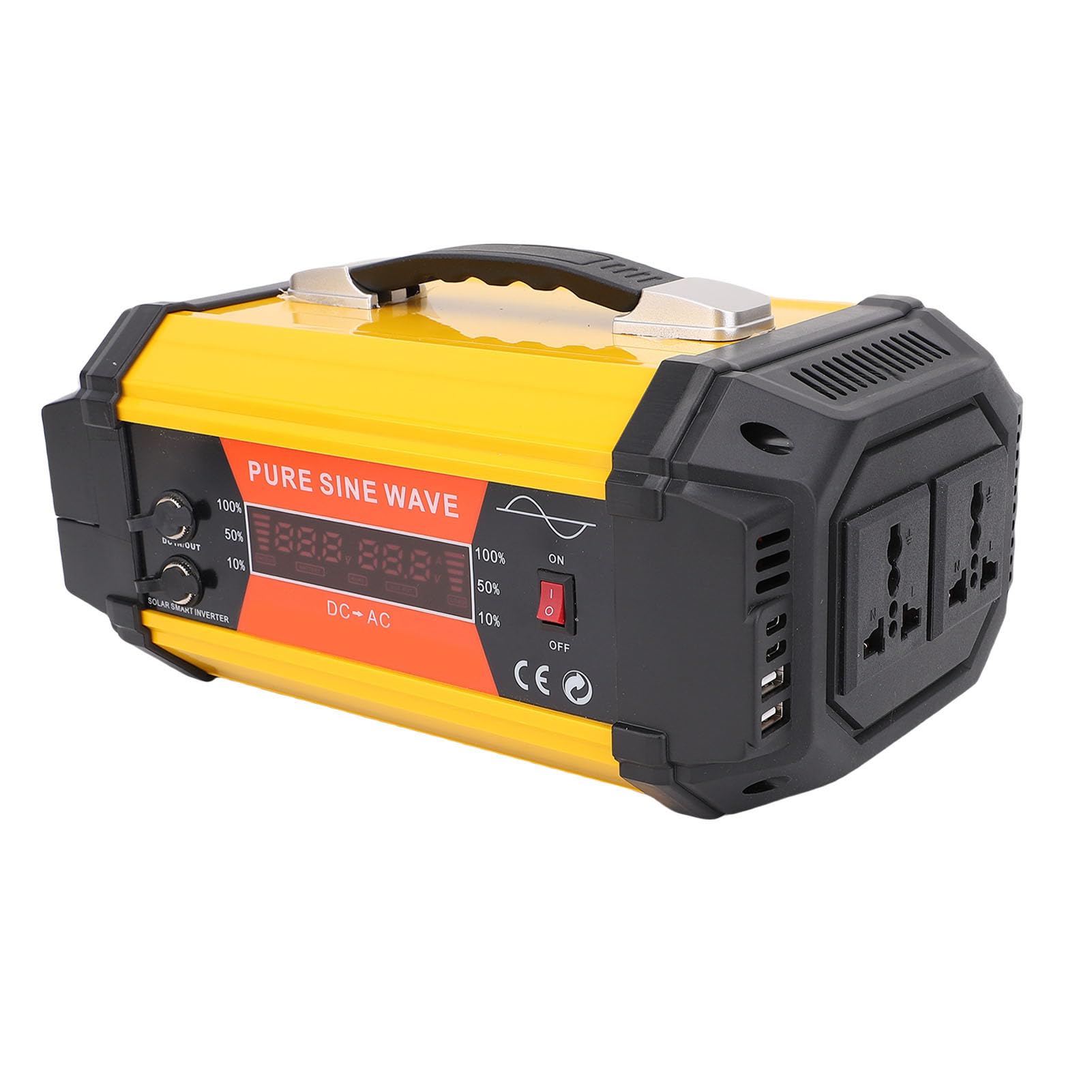 Convertitore Portatile da CC 12 V a CA 220 V per Auto da 800 W con Display in Tempo Reale per la Ricarica di Dispositivi Elettronici su Veicoli Stradali per Viaggi Ed Emergenze