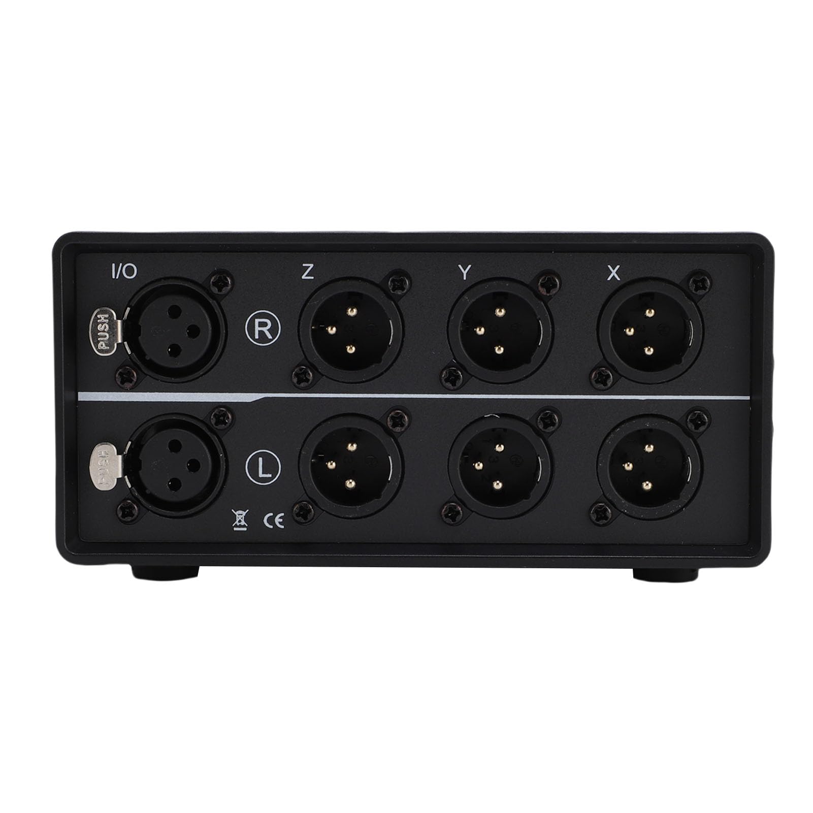 Focket Convertidor de Sonido Equilibrado, Divisor de Sonido Pasivo Estéreo de 1 Entrada y 3 Salidas de 3 Vías, Divisor de Conmutador Estéreo XLR con Carcasa Robusta de Aleación de Aluminio para
