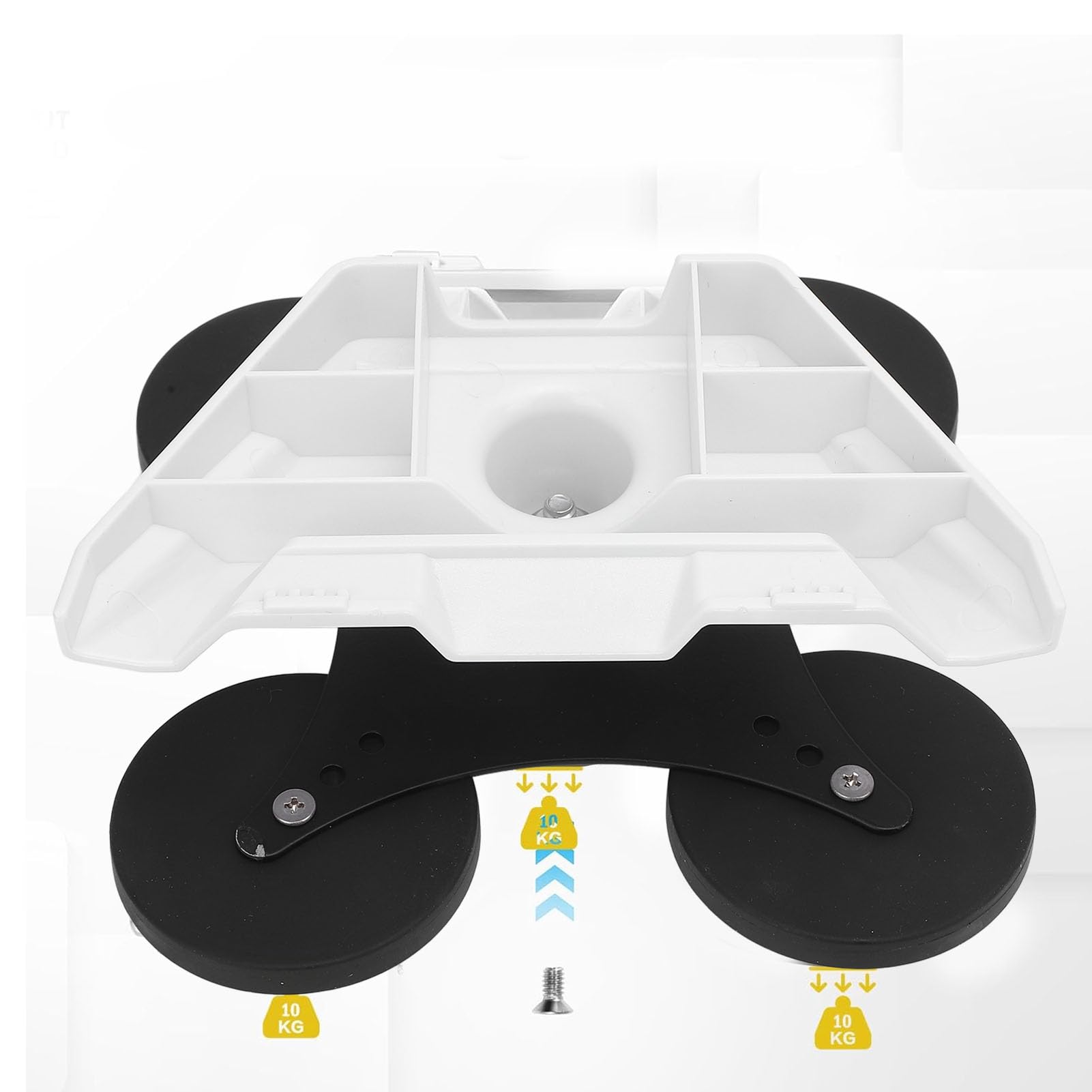 HUIOP Kit Staffa di Montaggio Tetto Dell'auto in Acciaio Inossidabile con Magneti+rivestimento in Gomma+per Mini Antenna Satellitare+supporto Stabile