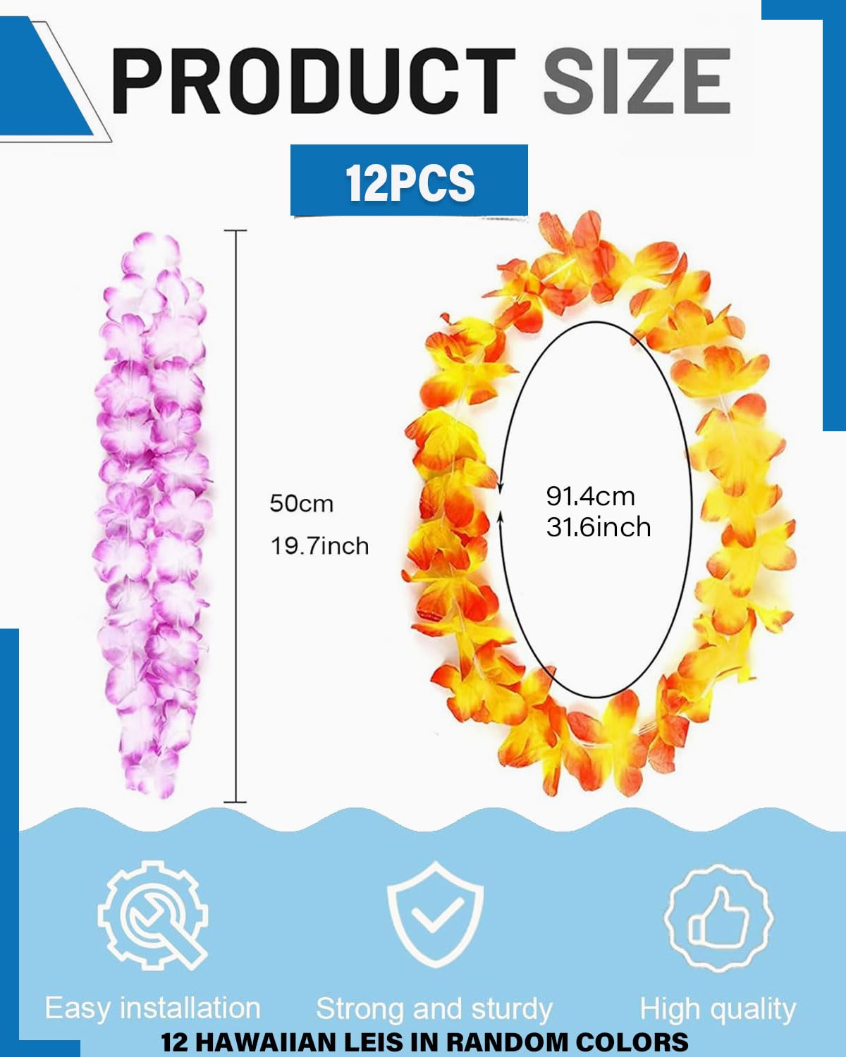 Collana hawaiana Beach Leis collana di fiori artificiali collana di Leis Summer Beach ghirlanda di fiori ghirlanda decorazione di compleanno di nozze  15