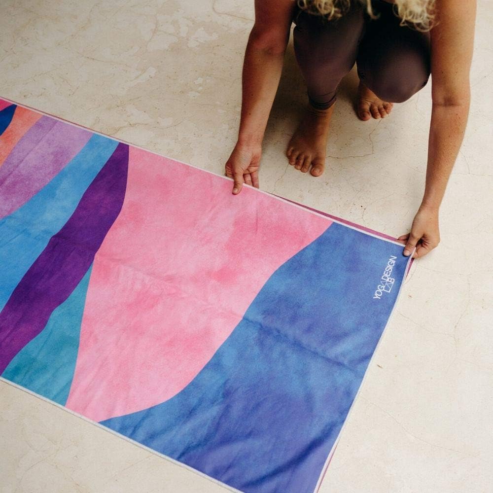 YOGA DESIGN LAB | The HOT Yoga Towel | Premium Non Slip Colorful Towel | Designed in Bali | Eco Printed + Quick Dry + Mat Sized | Ideal for Hot Yoga, Bikram, Ashtanga, Sport, Travel! (Mexicana): Kitchen & Dining