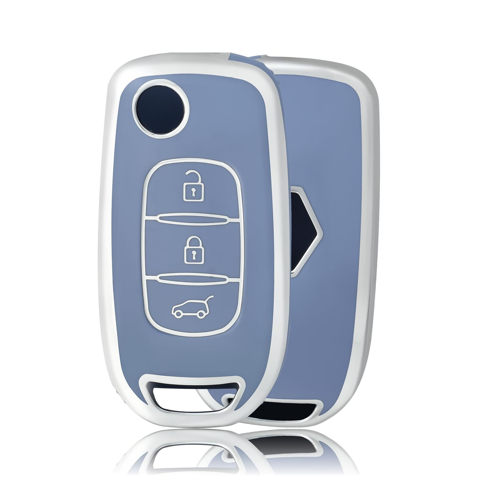 Cover Per Chiave Auto In TPU A 4 Pulsanti: Compatibile Con Renault Clio, Megane, Kadjar, Duster, Protezione Antiurto E Antigraffio (Verde)