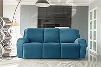 Vista 5 de VIENLOVE Funda elástica para sofá reclinable, fundas de terciopelo para sillas reclinables de 3 cojines, 8 piezas, fundas protectoras para muebles