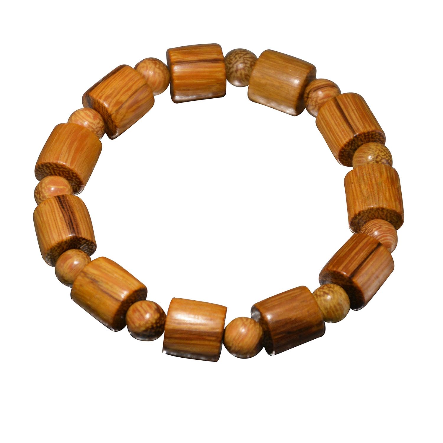 ThreeninePrayer Bead Bracelets for Men and Women Tibetan Bucket Buddhist Mala Natural Wood Beaded Buddha with Separating Beads for Meditation