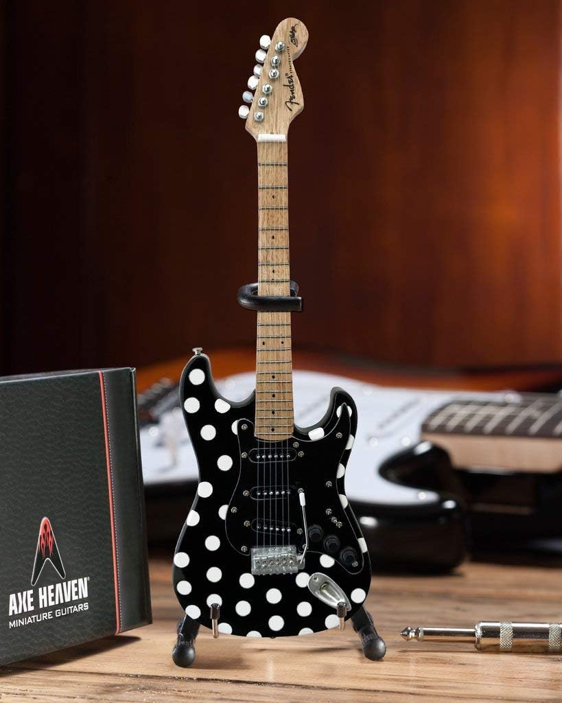 Axe Heaven Fender Stratocaster(TM) -Black-Polka Dots Mini Replica Guitar (FS-023)