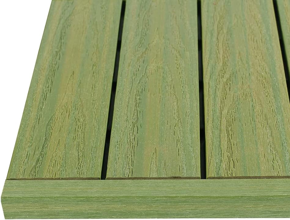 1/12 ft. x 1 ft. Quick Deck Composite Deck Tile Straight Trim in Irish Green (4-Pieces/Box)