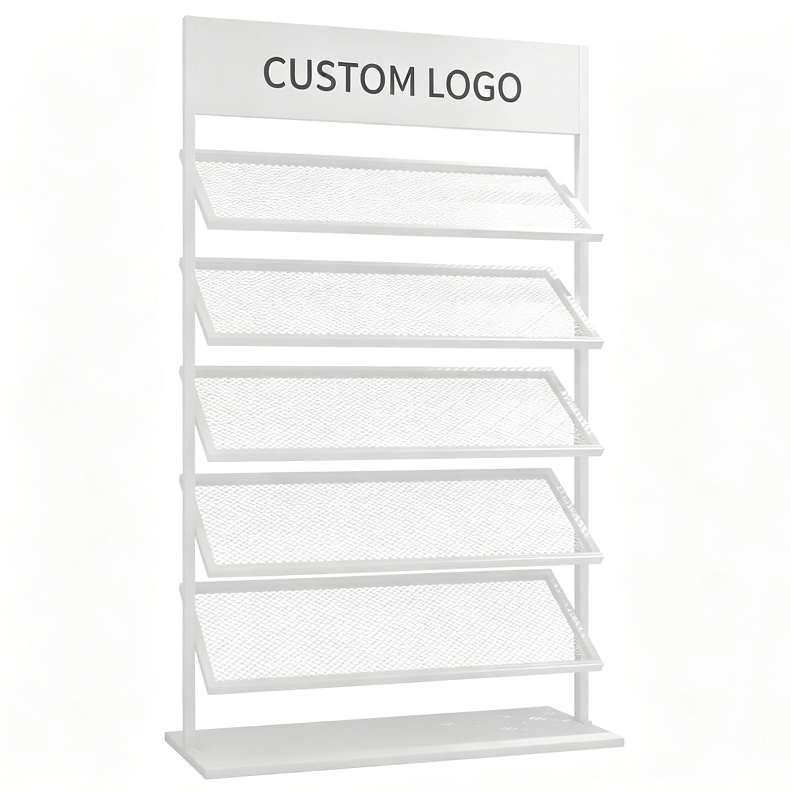 XKSJCDR Tile Sample Display Stand, 5-Tier Inclined Mesh Storage