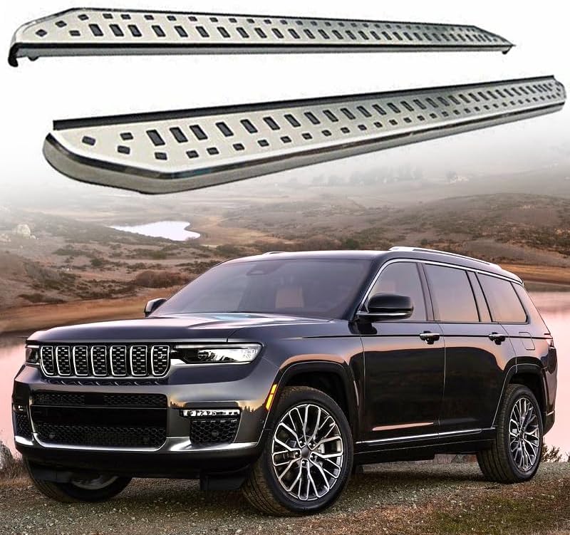 Fixed 2PCS Running Board fits Jeep Grand Cherokee L 2022-2025 Side Step Protect Bar Pedal Nerf Bars Accessories w/Brackets