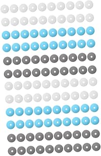 Toyvian 120 Peças Contas De Silicone Para Bebê Mordedor Molar Prendedor De Chupeta De Bebê Prendedor De Chupeta De Silicone Mordedor Infantil Prendedor De Chupeta Contas Corrente De