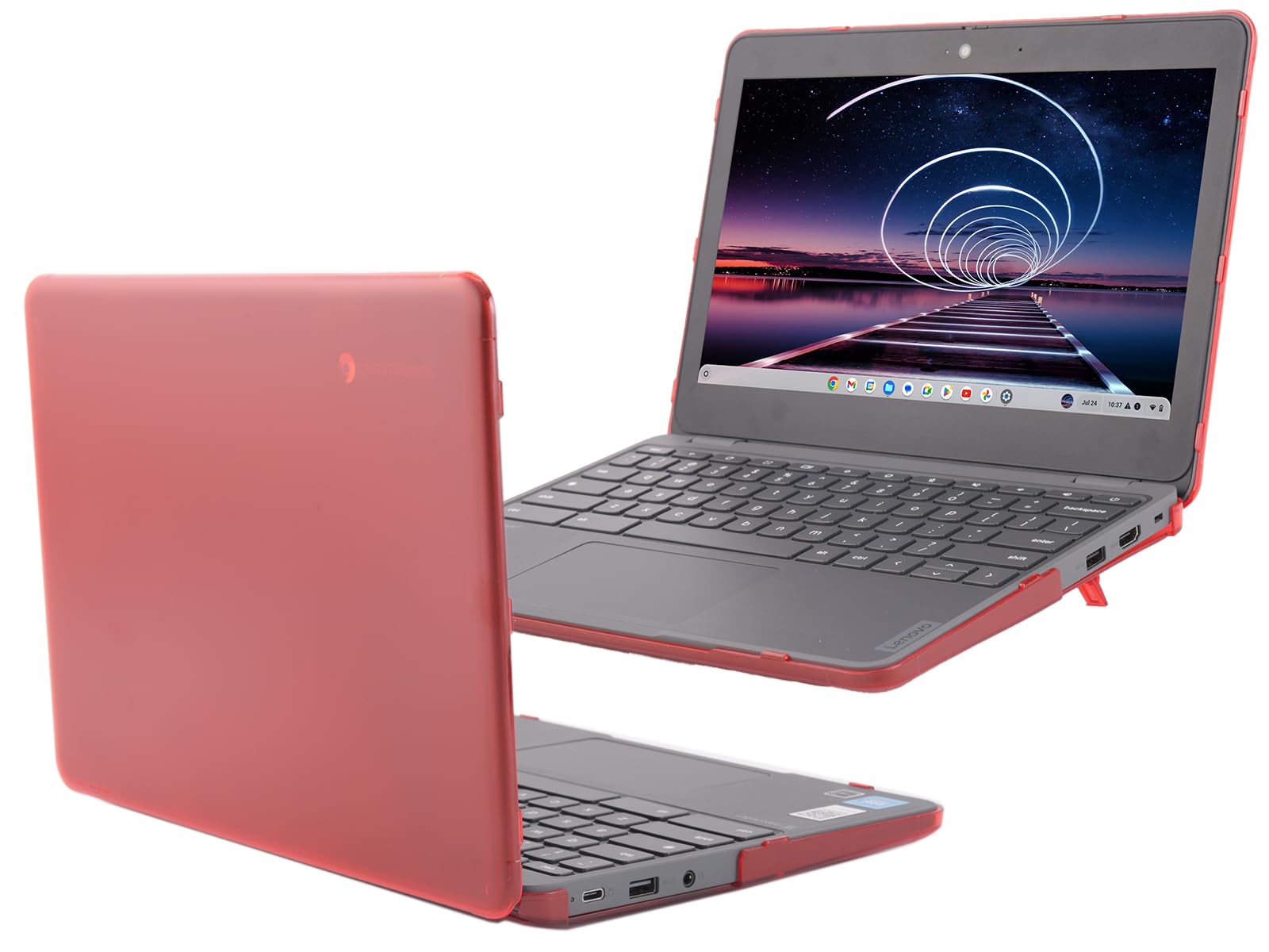 Custodia Rigida MCover Per Lenovo 100E Chromebook Gen 4 11.6" (2024-2025, Intel, Modello 83G*) - Protettiva In Policarbonato, Rosso