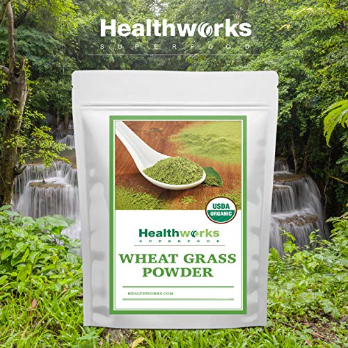 Healthworks Wheatgrass Powder (8 Ounces) | Raw & Organic | Keto, Vegan & Non-GMO | Fiber Support | Rich in Chlorophyll & Antioxidant | Great Plant Protein Source