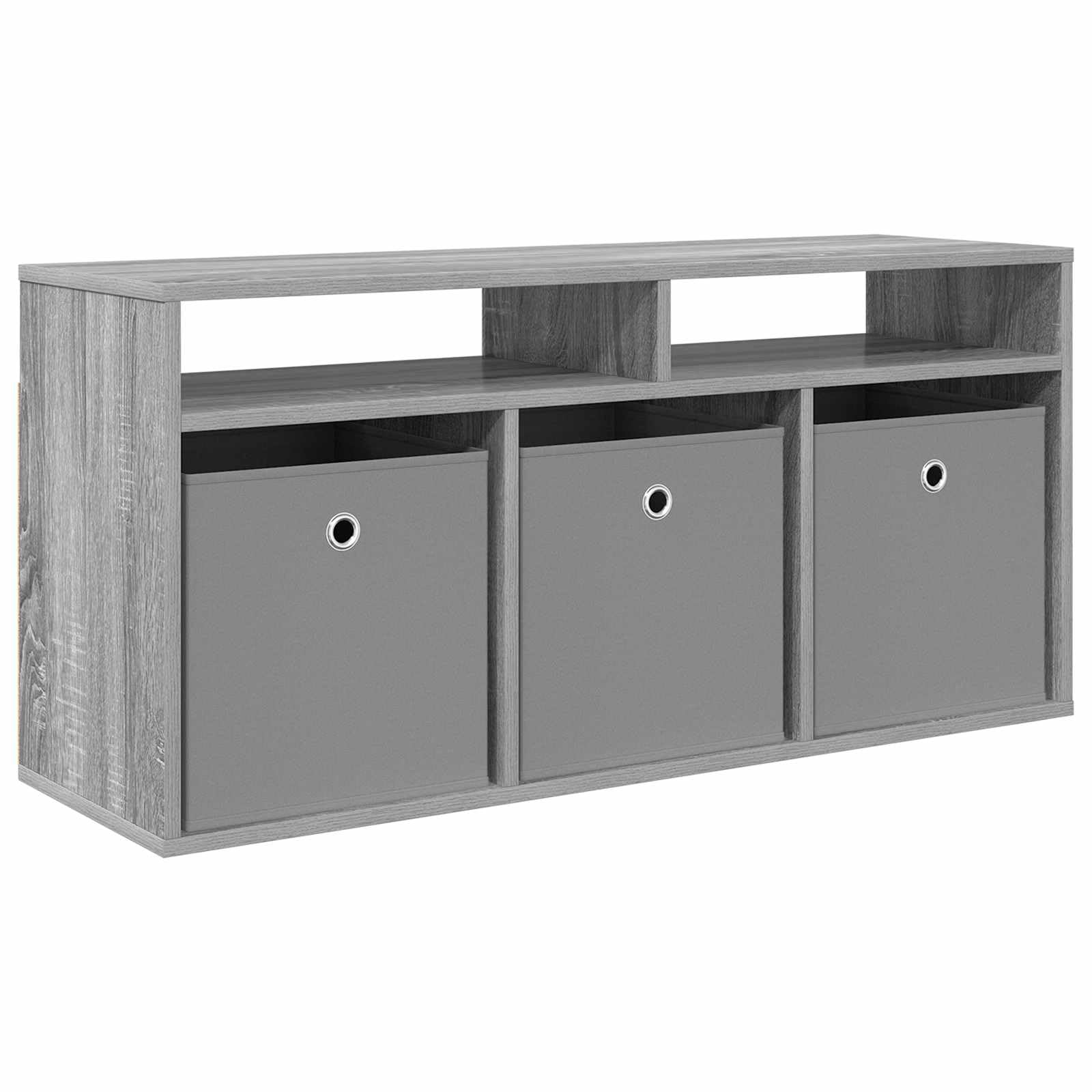 Lowboard TV-Schrank Graues Sonoma 102x32x48,5 cm mit Schubladen