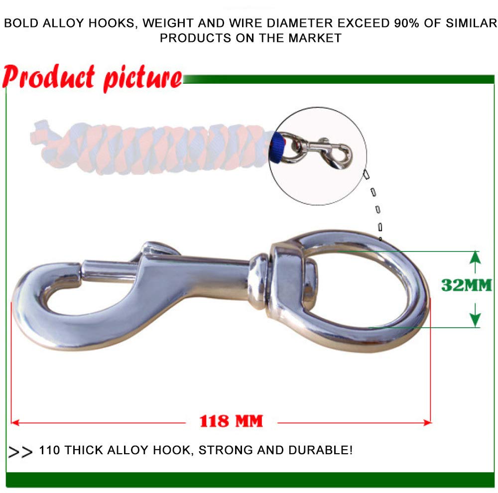 Lunghina Per Cavalli In Cotone LJQ - Con Catena E Gancio Antipanico, Rosa, Lunghezza 2 Metri - Foto 11