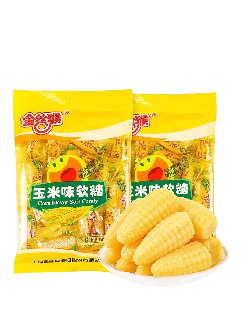 Amazon.co.jp: 金絲猴 【 玉米味軟糖 】 1袋 150g 玉米糖 玉米軟糖