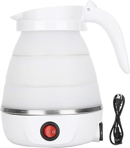 Omabeta pequeña hervidor eléctrico de viaje plegable caldera de agua portátil de silicona para el hogar Hervidor eléctrico 400W enchufe de EEUU 110V