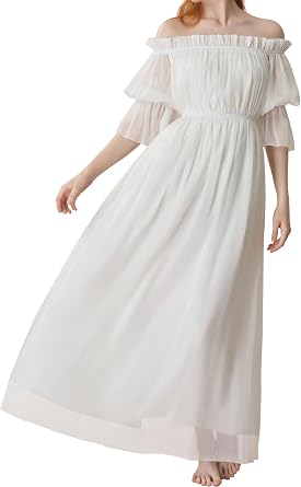 Renaissance Dress Women, Medieval Fairy Ren Faire Peasant Maxi Costume | off shoulder corset Dress puff sleeve fairy maxi dress, cottagecore style, irish under dress for cosplay,pirate costume