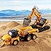 Ssccgym 16.5 Inch Remote Control Dump Truck 11-Channels 1/16 Scale 6.6LBS Load Capacity RC Heavy Duty Semi Alloy Construction Vehicles Toy for Boys Kids 8y+ 12y+ (6-Wheels)