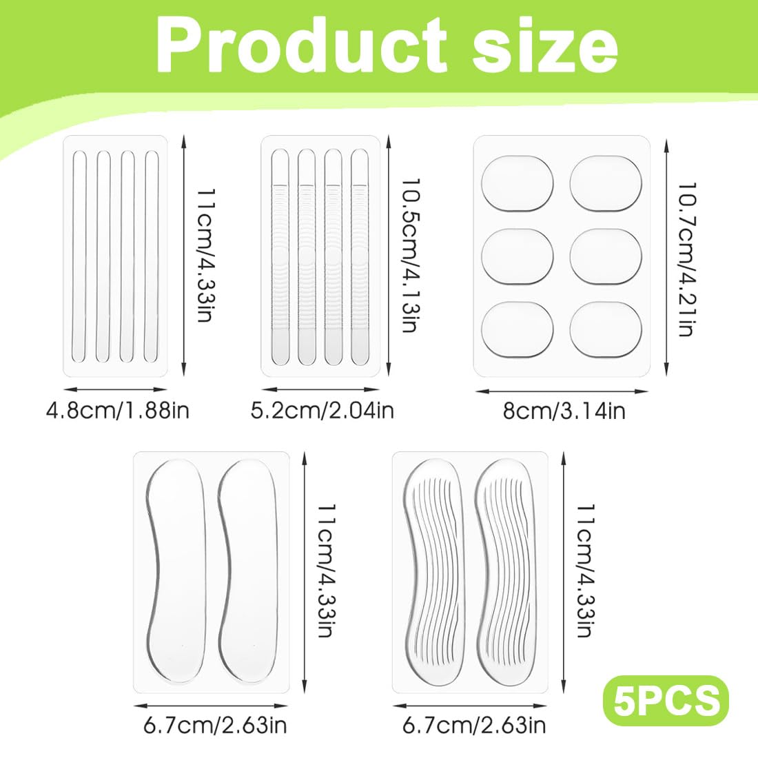 18 PCS Protector de Tacones para Zapatos, Plantillas Antideslizantes, Almohadillas para Pies de Tacones Altos, Plantillas de Silicona para Sandalias (Transparente)