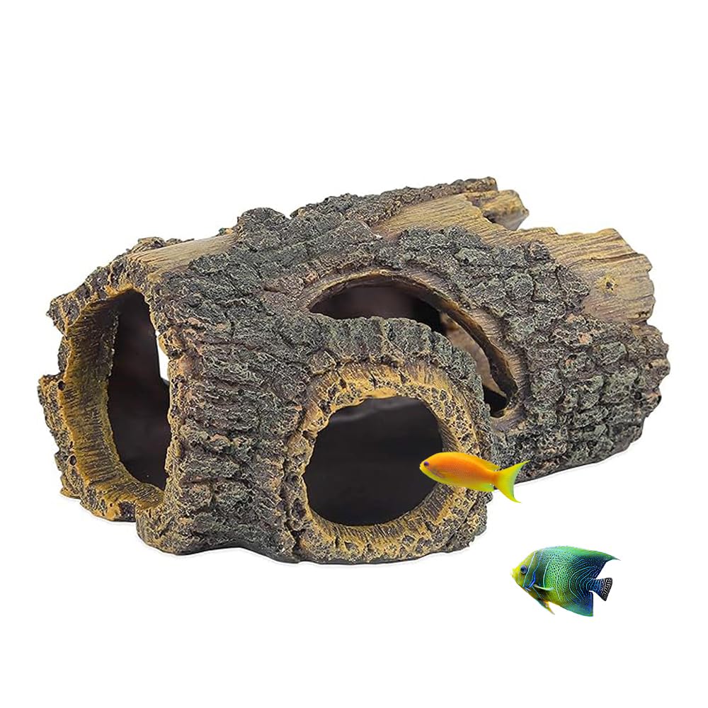 NeoStyle Aquarium Decoration, Fighting Fish Hideout, Fish House Cave, Small and Medium Tank Decoration (Hollow Tree Hole - Big)