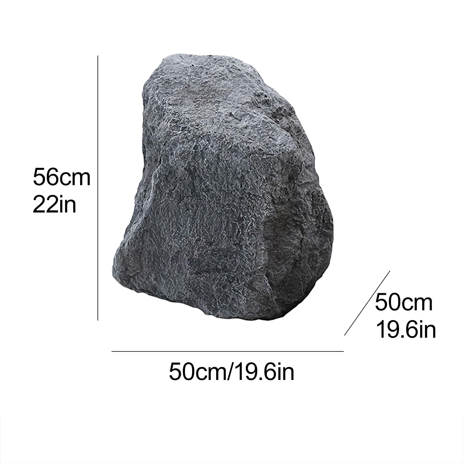 CROWEL Roccia Finta, Roccia Finta realistica, Decorazione da Giardino in Schiuma PU Leggera, Copertura Non Cava(50x50x56cm)
