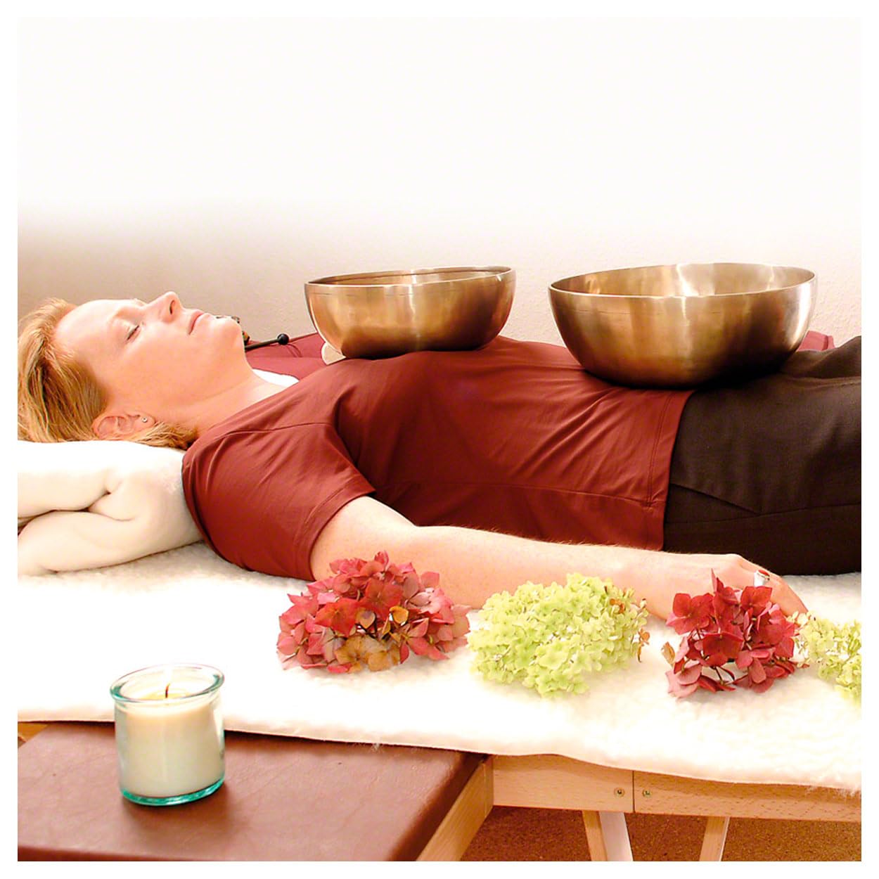 Peter Hess Klangschale Gelenk- und Universalschale, 21 cm, 900-1000 g - Original für Klangtherapie, Yoga & Meditation, inkl. Schlägel