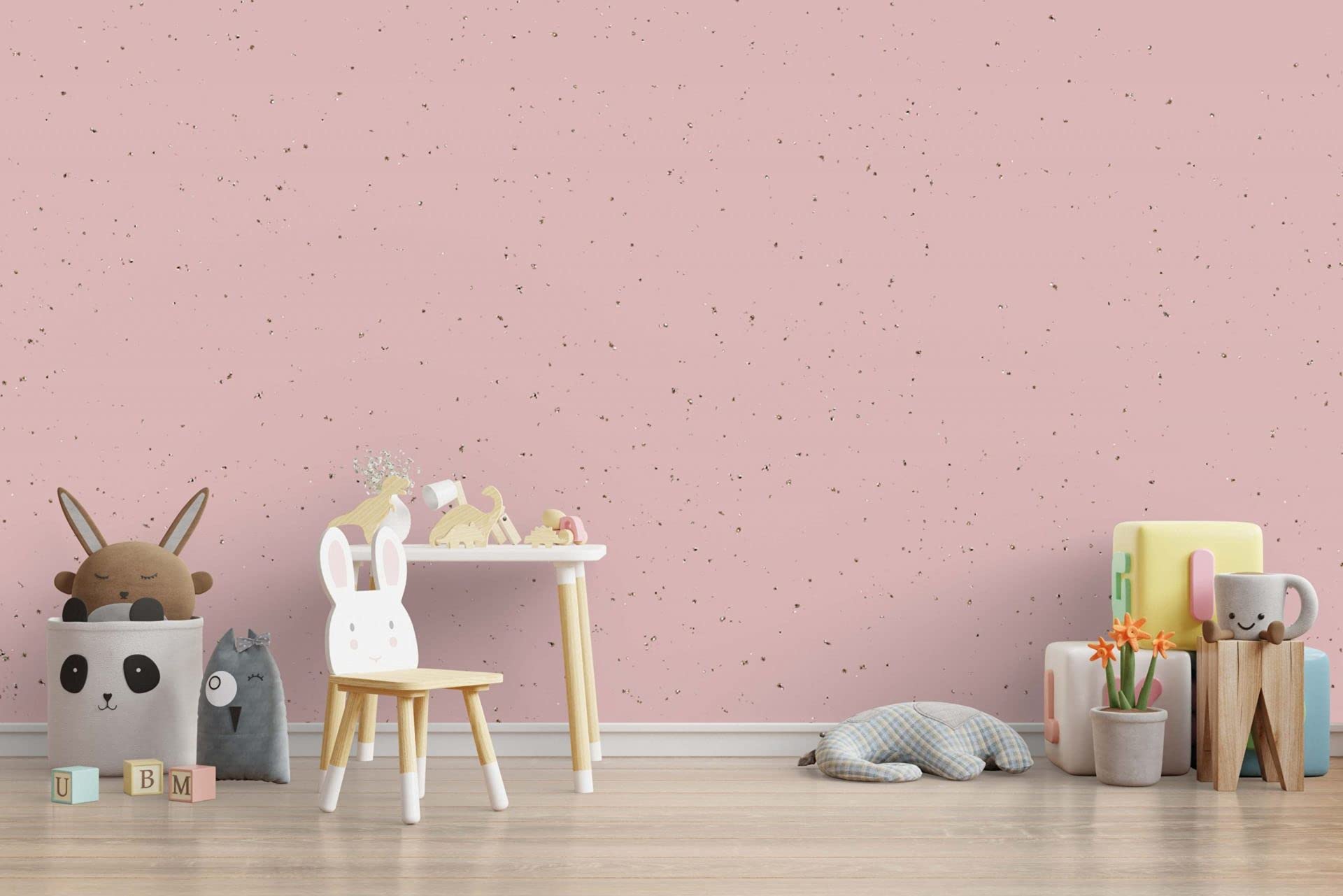POK PAILLETTE : Peinture de Finition Acrylique Effet Pailleté Murs Intérieurs 2,5L - Rose Moyen